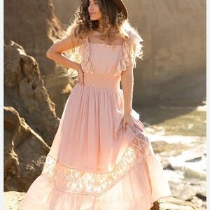 Joyfolie Dawn Lace Trim Dress